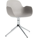 Form Armchair Swivel 4l Alu - Spisebordsstol - Aluminium /