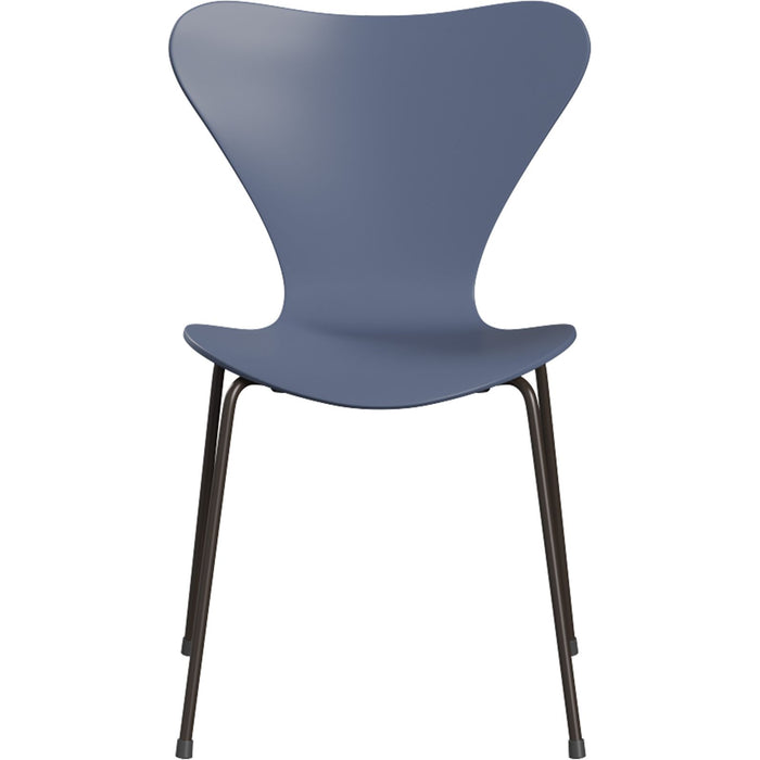 Photo of 3107 Seven, coloured box, Venetian Red, Underframe Brown Bronze - Dining chairs - Arne Jacobsen - Red - Metal/wood