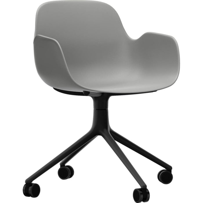 Photo of Form Armchair Swivel 4w Alu - Black Aluminum