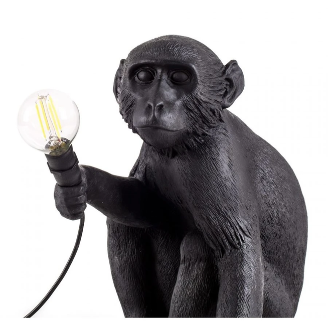 Photo of Monkey Lamp Sitter - Black