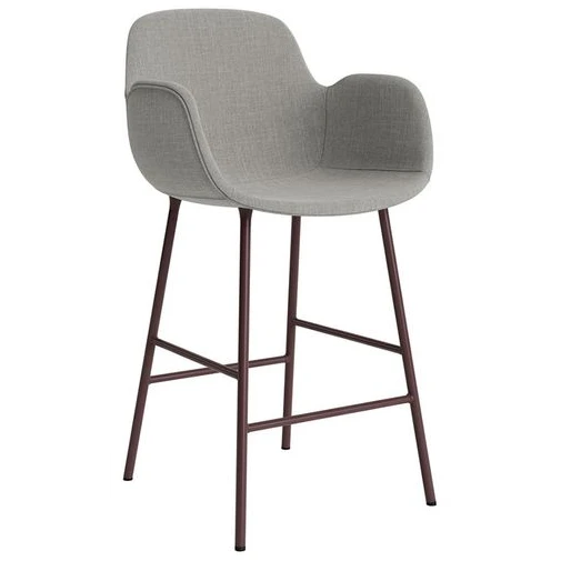 Photo of Form Bar Armchair 65 Cm Full Upholstery Brown Steel