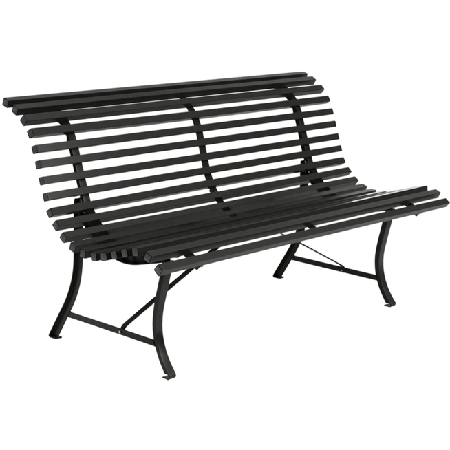 Photo of Louisiane Bench 150 cm, Liquorice - Garden Benches - Black - Metal