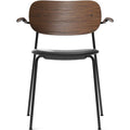 Thumbnail photo of Co Dining Chair, Upholstered seat with armrest, Black Frame