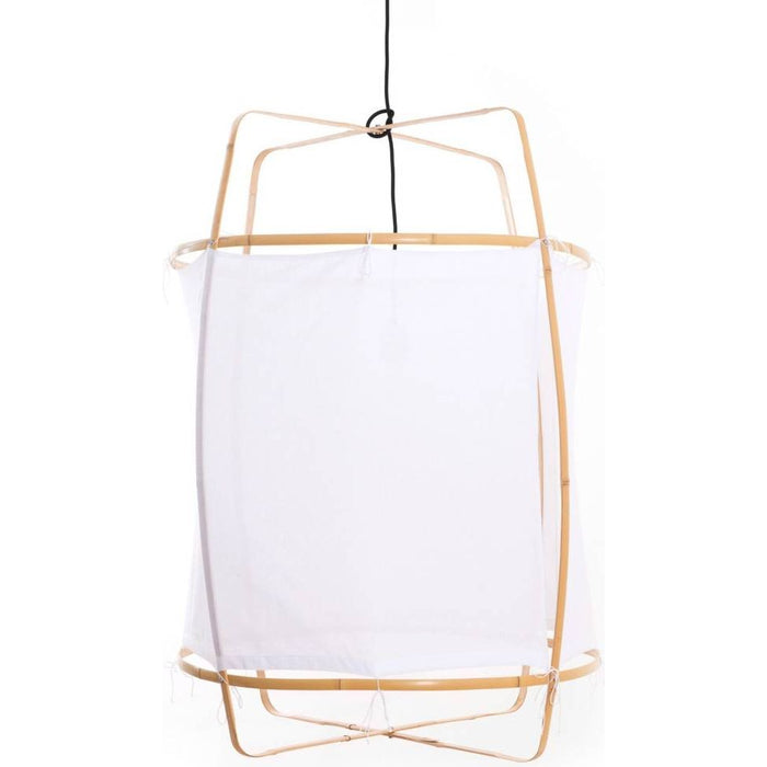 Photo of Hanging lamp Z2 blond frame with white cotton Ø67x100cm