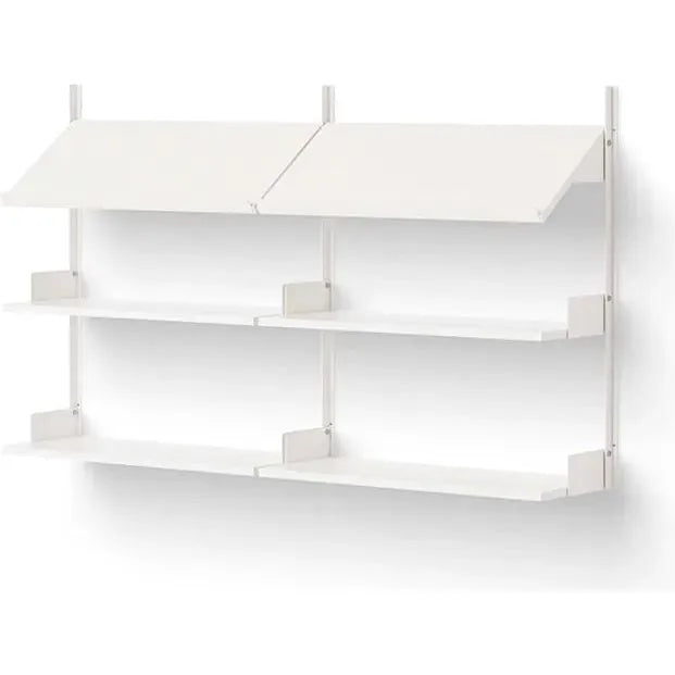 Photo of New Works Office Shelf - Hylde - White / White - H94 X W163.5 X D30.5 Cm