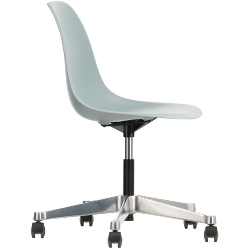 Photo of Eames Plastic Chair Pscc - 24 Light Grey - Castors Hard - Skrivbordsstolar - Charles & Ray Eames - Grå
