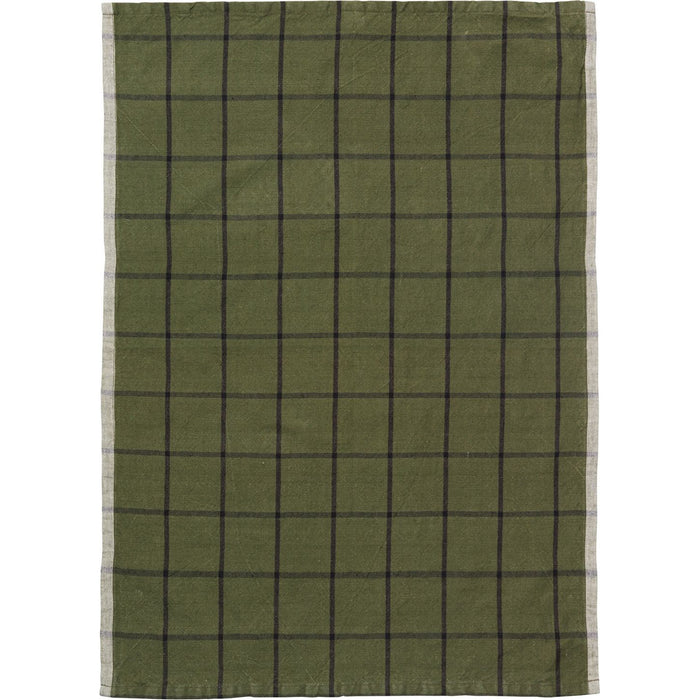 Photo of Hale Tea Towel - Viskestykke - Green/black - W50 X H70 Cm