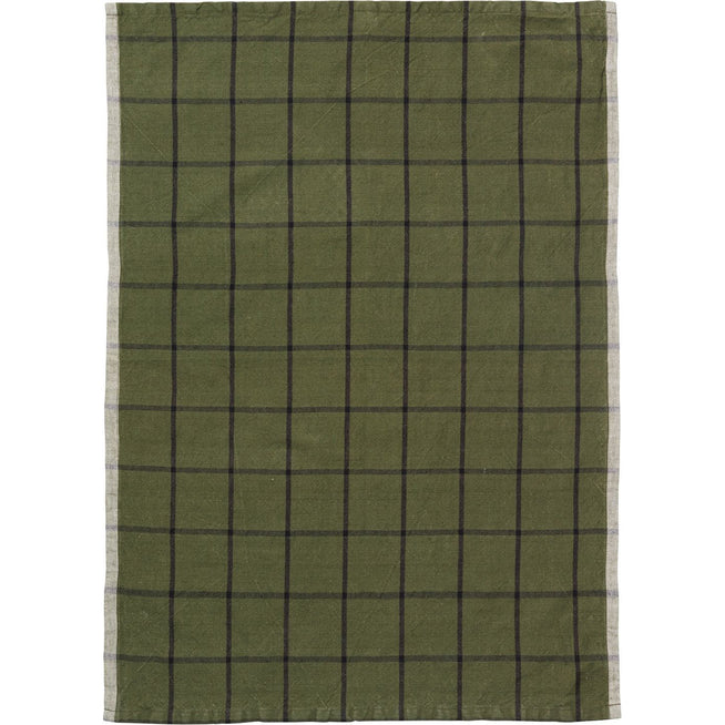 Photo of Hale Tea Towel - Viskestykke - Green/black - W50 X H70 Cm