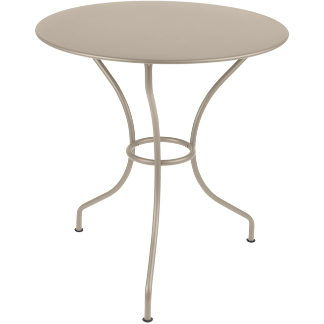Photo of Opéra Pedestal Table Ø 67 Cm, Nutmeg - Matbord Utomhus - Beige - Metall