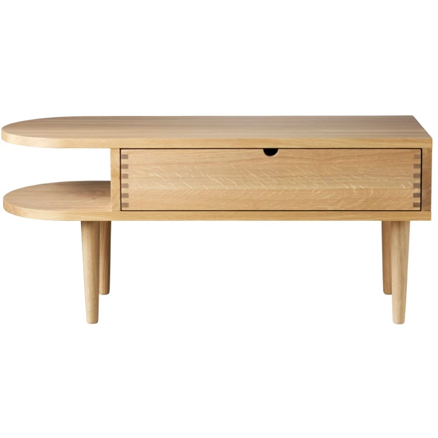 F24 Radius Bench Oak Nature Lacquered