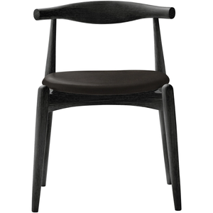 Photo of Carl Hansen - Ch20, Black lacquered oak, Leather group B Thor - 377 - Dining chairs - Hans J. Wegner - Black - Wood