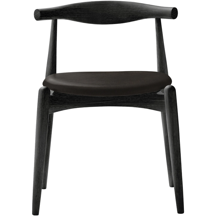 Photo of Carl Hansen - Ch20, Black lacquered oak, Leather group B Thor - 377 - Dining chairs - Hans J. Wegner - Black - Wood