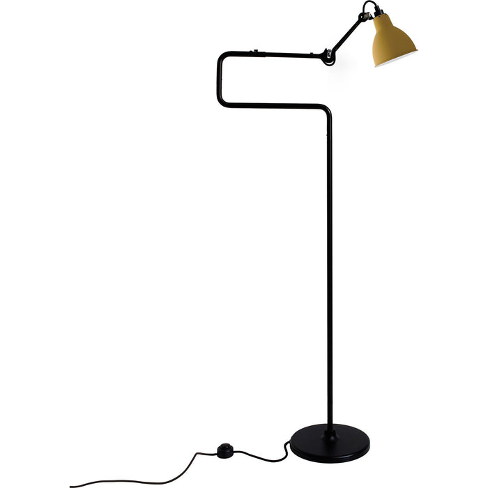 Photo of Lampe Gras N°411 - Gulvlampe - Black/yellow - Double Elbow: 36 - 72 X Rod: 20 X Bar: 105 + 16 Cm