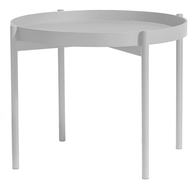 Photo of Saltö Lounge Table Small, Light Grey Aluminium Frame - Outdoor Coffee Table - Matilda Lindblom - Grey - Metal