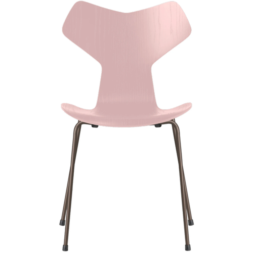 Photo of 3130 Grand Prix, Färgad Ask, Pale Rose, Underrede Brown Bronze - Matstolar - Arne Jacobsen - Rosa - Metall/trä