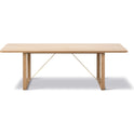 5367 BM67 Coffee Table 140x55 cm - Light Oiled Oak/Brass