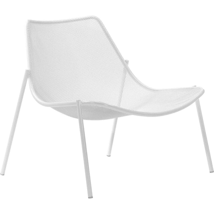 Photo of Round Lounge Chair White - Matstolar Utomhus - Christophe Pillet - Vit - Metall