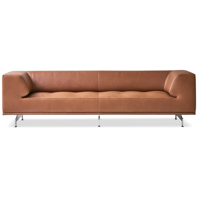 Photo of 4511 Delphi 3. Pers sofa L: 240 cm - Cognac 370/brushed aluminium