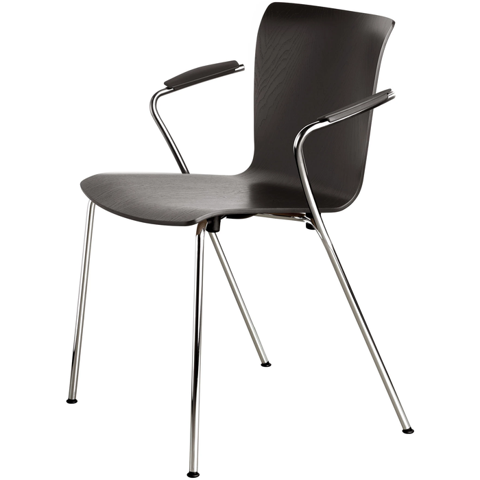 Photo of Vico Duo Vm111 Black Ash/chrome - Matstolar - Vico Magistretti - Svart - Metall/trä