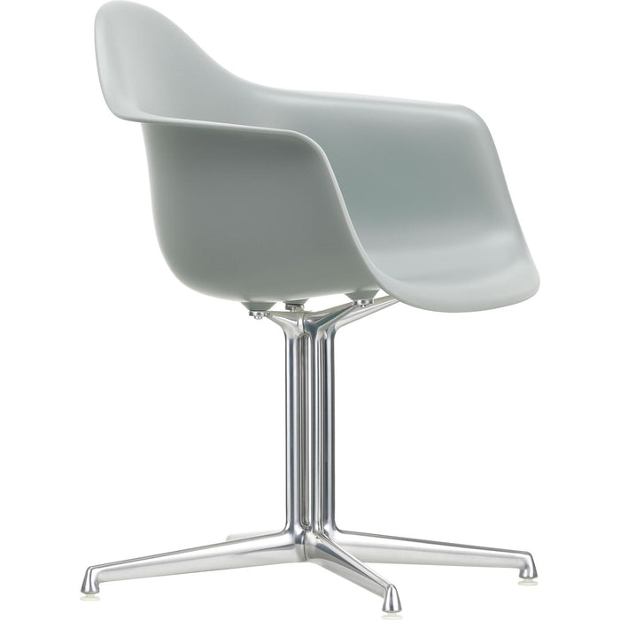 Photo of Eames Plastic Armchair Dal - 24 Light Grey - Aluminium Polished - Dining Chairs - Metal/plastic