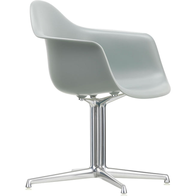 Photo of Eames Plastic Armchair Dal - 24 Light Grey - Aluminium Polished - Dining Chairs - Metal/plastic