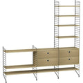 Thumbnail photo of String Floor Headboard 200, Black, 2-pack - Shelving - Nils Strinning - Black - Metal