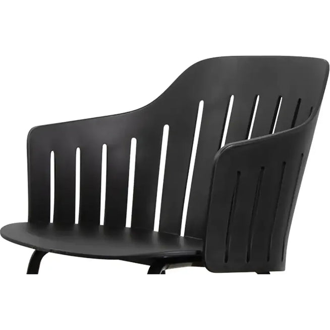 Photo of Choice Stol - Aluminium - Indendørs - Spisebordsstol - Frame: Black, Aluminium / Seat: Black - W59 X D53 X H42 Cm