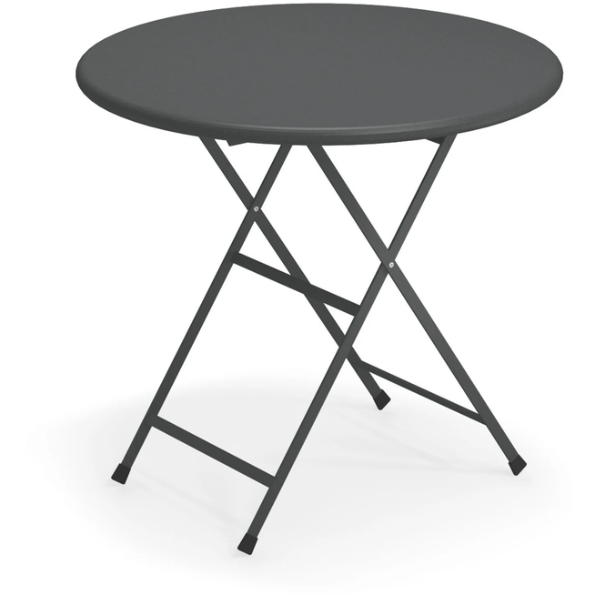 Photo of Arc En Ciel Folding Round Table, Antique Iron - Garden Table - Grey - Metal