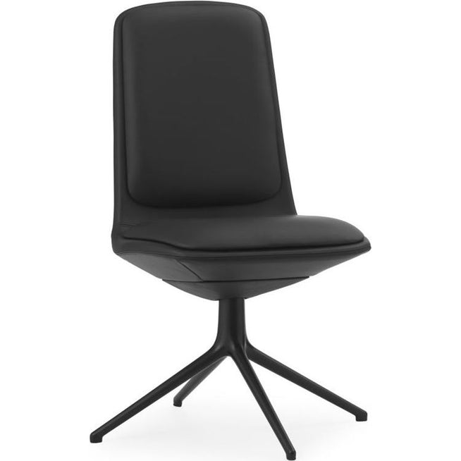 Photo of Off Chair Lav M. Pude H: 100,8 Cm - Black/ultra Leather Black