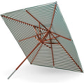 Thumbnail photo of Messina 300 X 300 Cm Light Apricot / Dark Green Stripe - Parasol