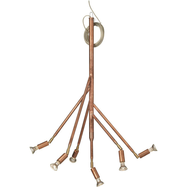 Photo of Kvist Ceiling Lamp, Raw Copper, 6 Arms - Chandeliers - Jonas Bohlin - Copper