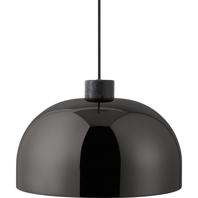 Photo of Grant Pendant Lamp Black, Large- Steel, Granite