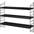 Thumbnail photo of String Pocket, Black stained Ash/black - Wall shelves - Nils Strinning - Wood-coloured, white - Metal/wood