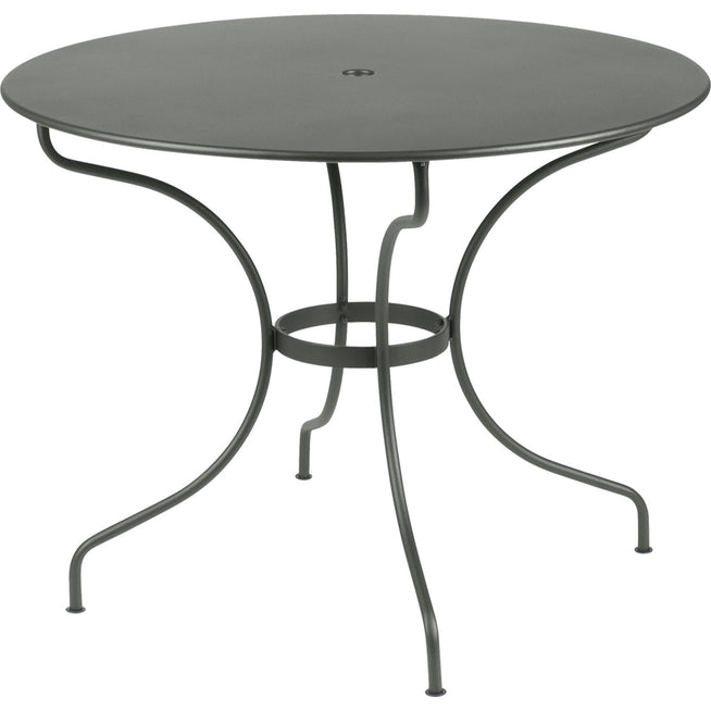 Photo of Opéra Table Ø 96 cm, Rosemary - Outdoor dining table - Studio Fermob - Green - Metal