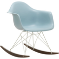 Eames Plastic Armchair Rar - 23 Ice Grey - White Base - Dark Maple - Matstolar - Charles & Ray Eames - Grå - Metall/trä/plast