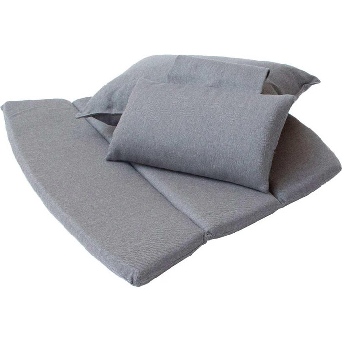 Photo of Breeze Highback Lounge Chair Cushion - Outdoor Cushions - Grey - Cane-line Natté - W: 75 x D: 55 x H: 2 cm
