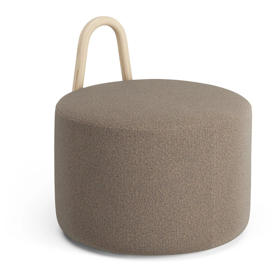 Amstelle Pouf Medium With Wheel Oak Natural Lacquer Main Line Flax 23