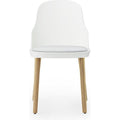 Thumbnail photo of Allez Stol Polstret Canvas Eg - Spisebordsstol - Hvid - H: 79 X L: 45 X D: 50 X Sh: 45,5 Cm