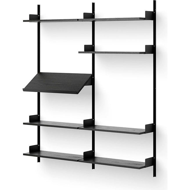 Photo of New Works Display Shelf - Reolsystem - Black Ash / Black - H190 X W243.5 X D30.5 Cm