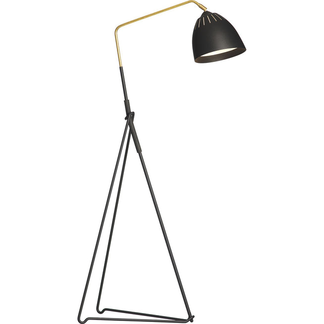 Photo of Lean Floor Lamp, Black Structure - Shade Lamps - Jenny Bäck - Black