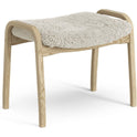 Lamini Children's Foot Stool Laquered Oak/sheep Skin