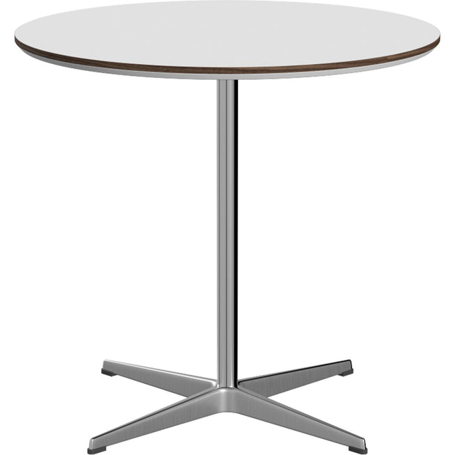 Photo of A622 Circular, Ø75 cm, Laminate White, 4-pronged Star Base - Dining Table - Arne Jacobsen,piet Hein - White - Laminate/Metal