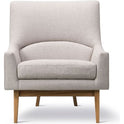A-chair 6540 By Jens Risom - Lænestol - Hallingdal 110 / Lacquered Walnut - W78 X D87 X H87 X Sh42 Cm