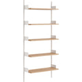 Thumbnail photo of New Works Wall Shelf - Hylde - 190 - Oak / White - H190 X W83.5 X D30.5 Cm