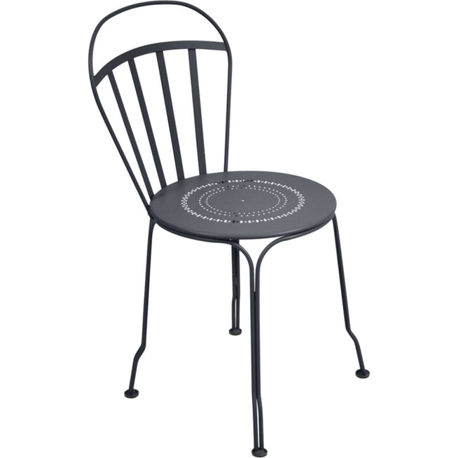 Photo of Louvre Chair Anthracite 47 - Outdoor dining chairs - Grey - Metal