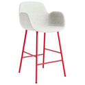 Form Bar Armchair 65 Cm Full Upholstery Bright Red Steel