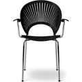 Thumbnail photo of Trinidad 3399 Armchair Black, Chrome Legs