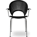 Thumbnail photo of Trinidad 3399 Armchair Black, Chrome Legs