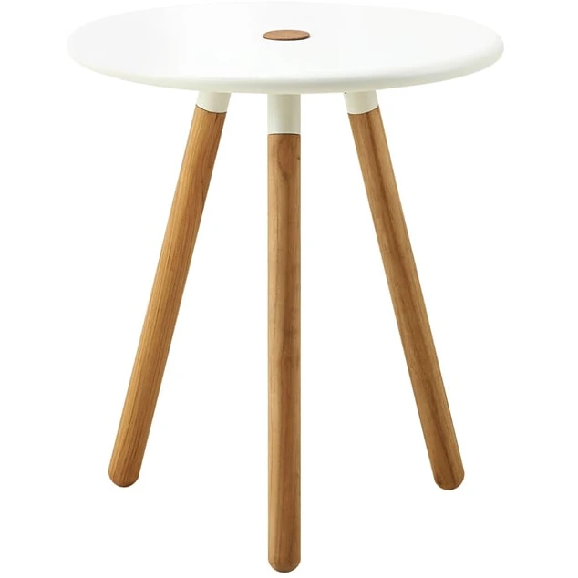 Area Table/stool White, Teak Legs