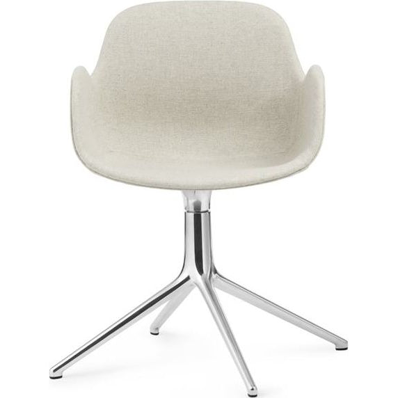 Photo of Form Swivel Chair with Armrests Sh: 44cm - Upminster Sand/Aluminium